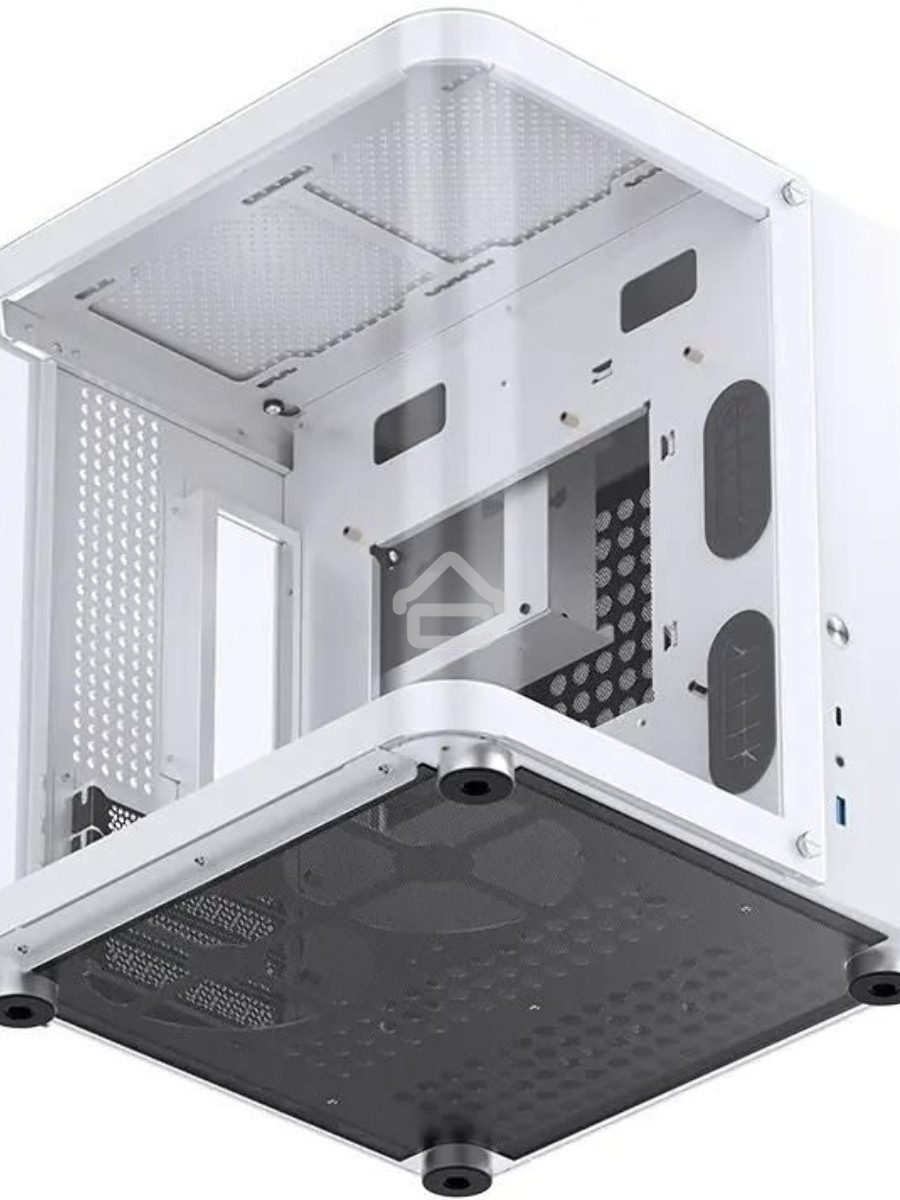 Корпус без блока питания JONSBO TK-1, Mini-Tower, TG, no fan, 1xUSB-A 3.2 + 1xUSB-C 3.2, mATX, mITX White