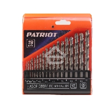 Набор сверл по металлу PATRIOT, HSS, 19 шт №1: 1,0-10,0 мм, в пластиковом боксе