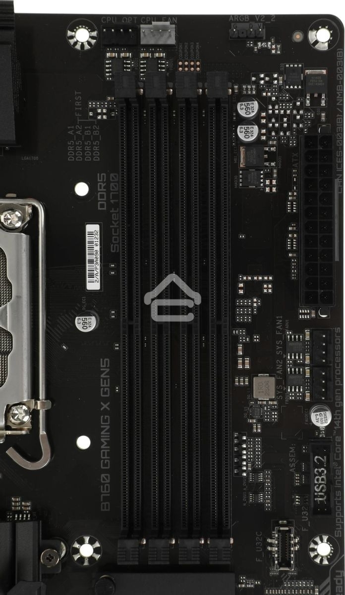 Материнская плата Gigabyte B760 GAMING X GEN5, LGA1700, Intel B760, 4xDDR5, 4xSATA, 3xM.2, 1xPCIe 5.0 x16, 2xPCIe 3.0 x1, 1xHDMI, 1xDP, 1x2.5Gb LAN, 1xUSB-C 5Gbps, 1xUSB-A 10Gbps, 1xUSB-A 5Gbps, 5xUSB-A 2.0, 6x3.5 мм, 7.1, ATX