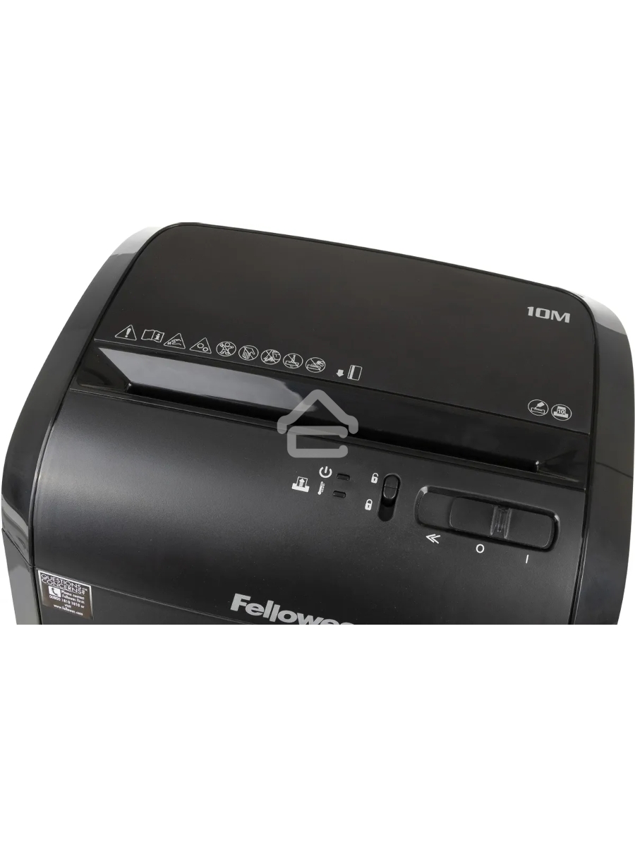 Шредер Fellowes Powershred 10M FS-4630601{DIN P-5, 2х15мм, 10лст., 19лтр., Safety Lock}, с микрорезкой