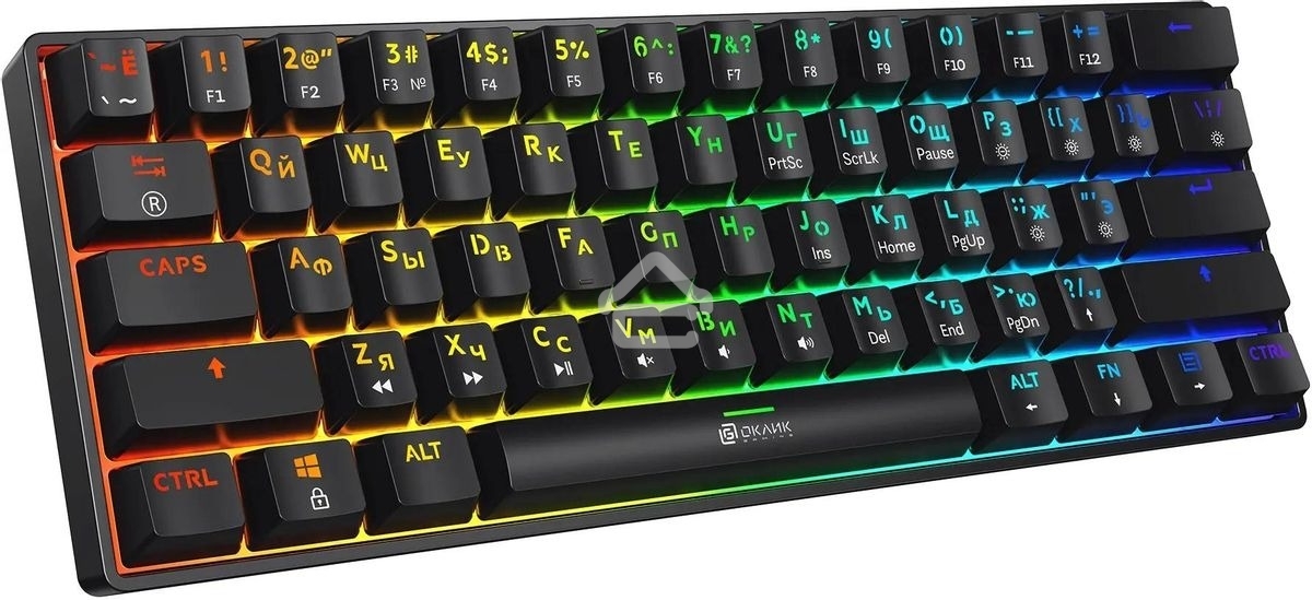 Клавиатура проводная Oklick K713X, USB, черный