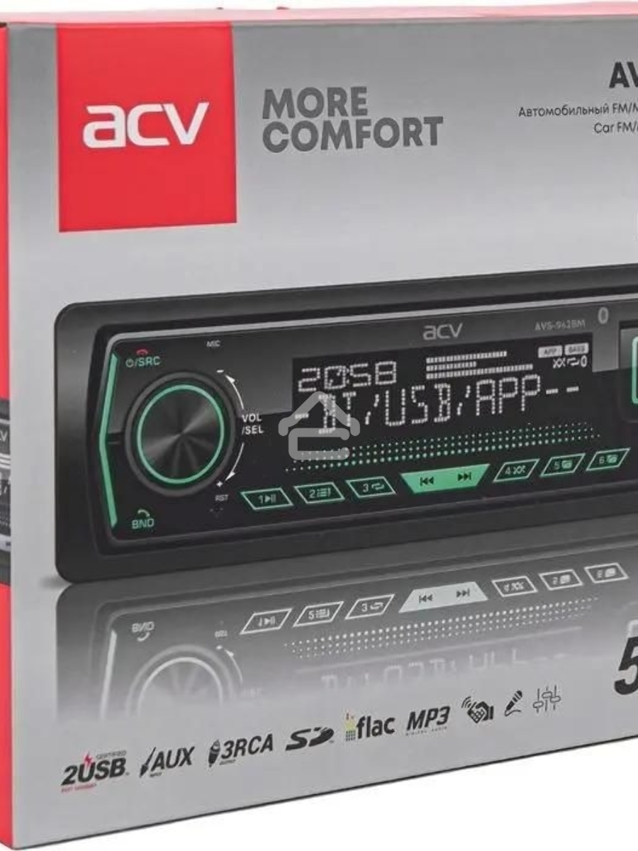 Автомагнитола ACV AVS-942BM 1DIN 4x50Вт