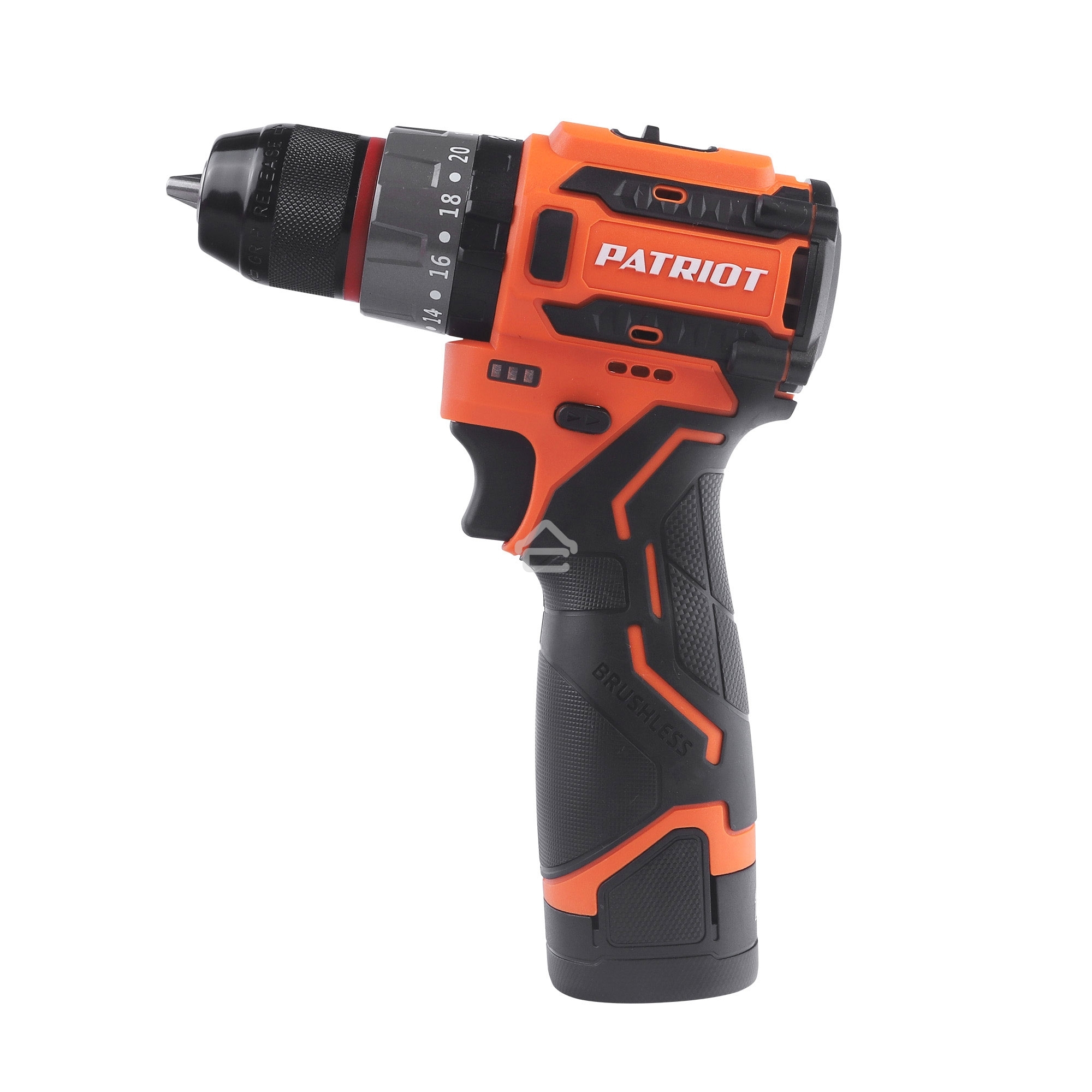 Дрель-шуруповерт аккумуляторная PATRIOT BR 467h BL, 2 АКБ Li-Ion, 16.8 В, 2,0 Ач, 70Нм, удар, 2 скорости, кейс, БЕСЩЕТОЧНЫЙ ЭД
