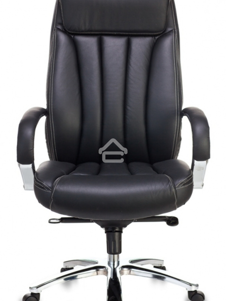 Кресло руководителя Бюрократ T-9922SL/BLACK черный, кожа, крестовина хром