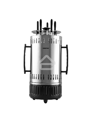 Электрошашлычница Centek CT-1460 1000Вт, Кварц нагр, Рецепты, 5 шамп (310мм), вращ 12раз/мин+ колба!
