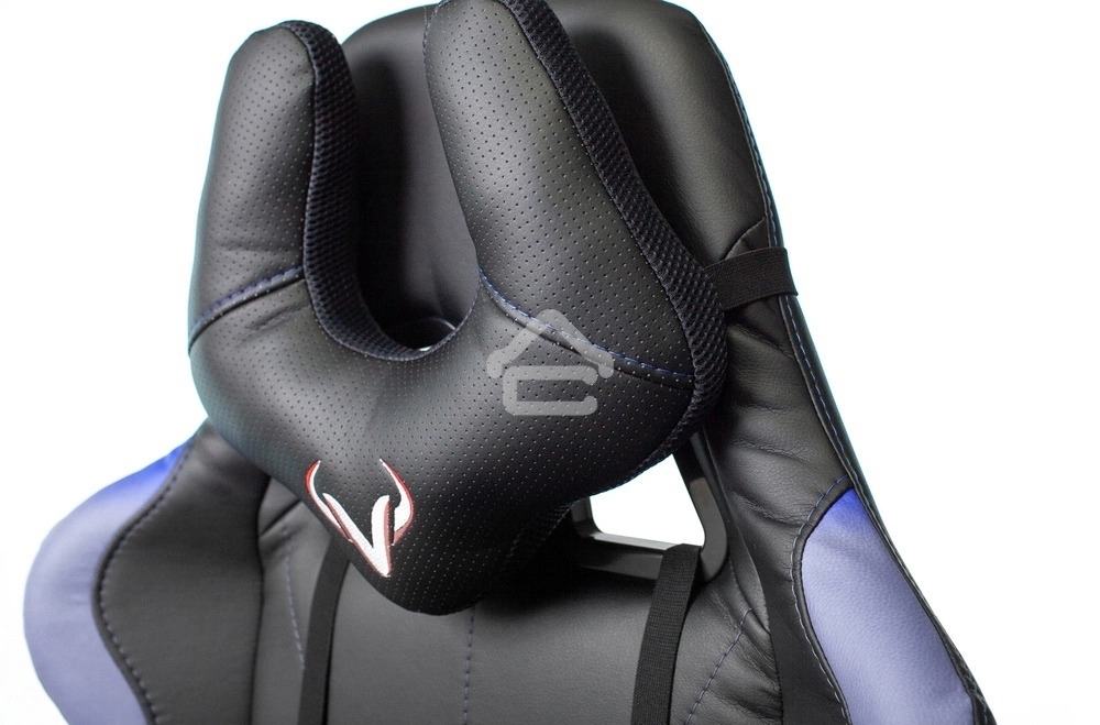 Кресло игровое Бюрократ VIKING 5 AERO BLUE черный/синий искусственная кожа