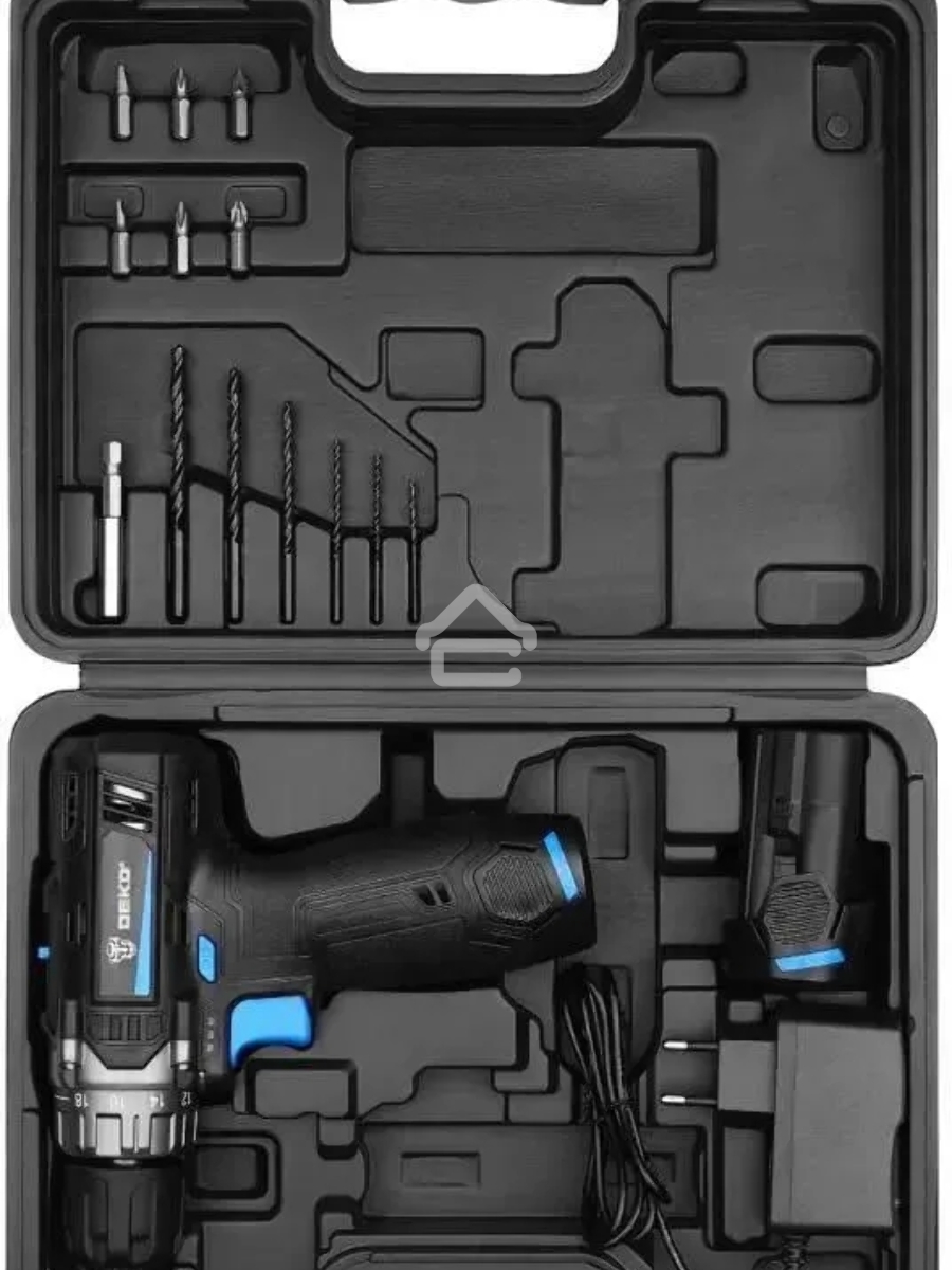 Дрель-шуруповерт Deko DKCD12V PRO Аккумуляторная, Кейс