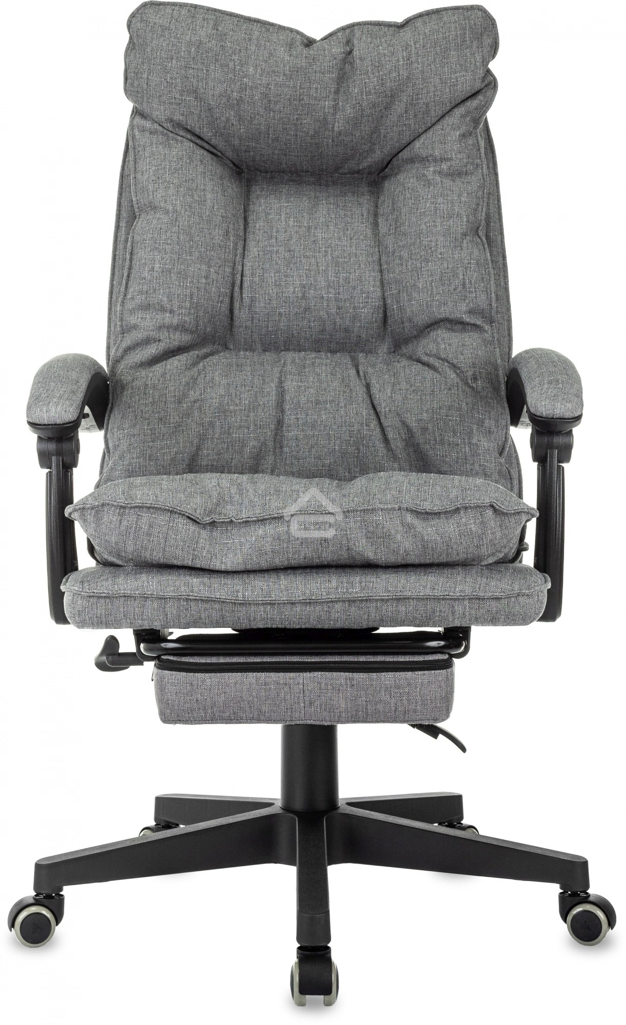 Кресло руководителя Бюрократ CH-820MSG-F светло-серый 38-404 крестов. пластик подст.для ног