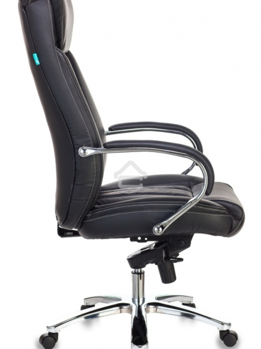 Кресло руководителя Бюрократ T-9922SL/BLACK черный, кожа, крестовина хром