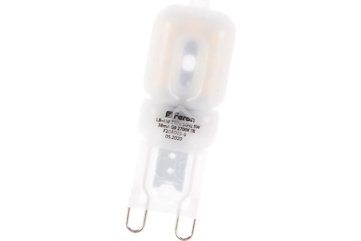 Лампа светодиодная FERON LB-430 (25636) 5W 230V G9 2700K