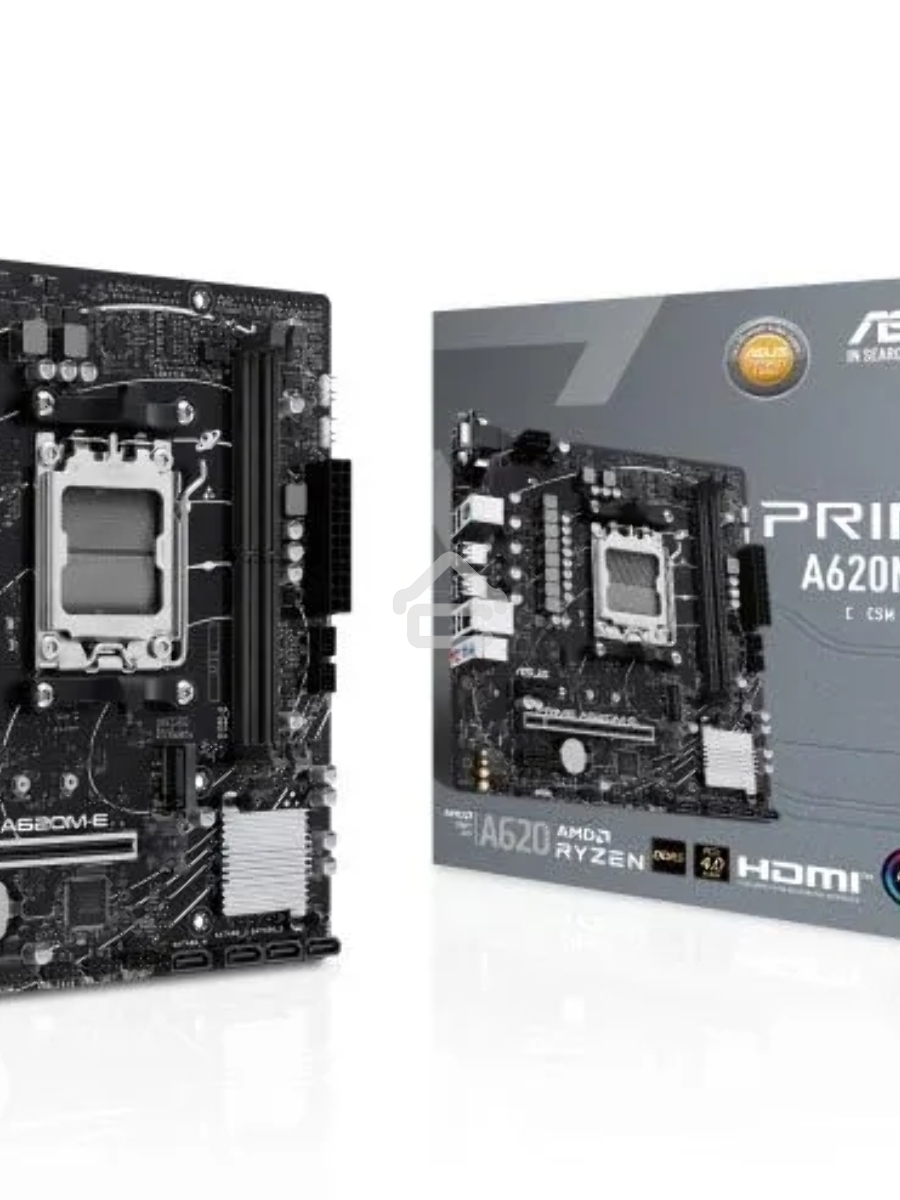 Материнская плата ASUS PRIME A620M-E-CSM, AM5, AMD A620, 2xDDR5, 4xSATA, 1xM.2, 1xPCI-E 4.0 x16, 1xPCI-E x1, 1xDisplayPort, 1xHDMI, 1xVGA, 1x 1Gb LAN, 4xUSB-A 3.2 Gen 1, 4xUSB-A 2.0, 3x3.5 мм, 7.1, Micro-ATX