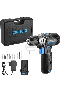 Дрель-шуруповерт Deko DKCD12V PRO Аккумуляторная, Кейс