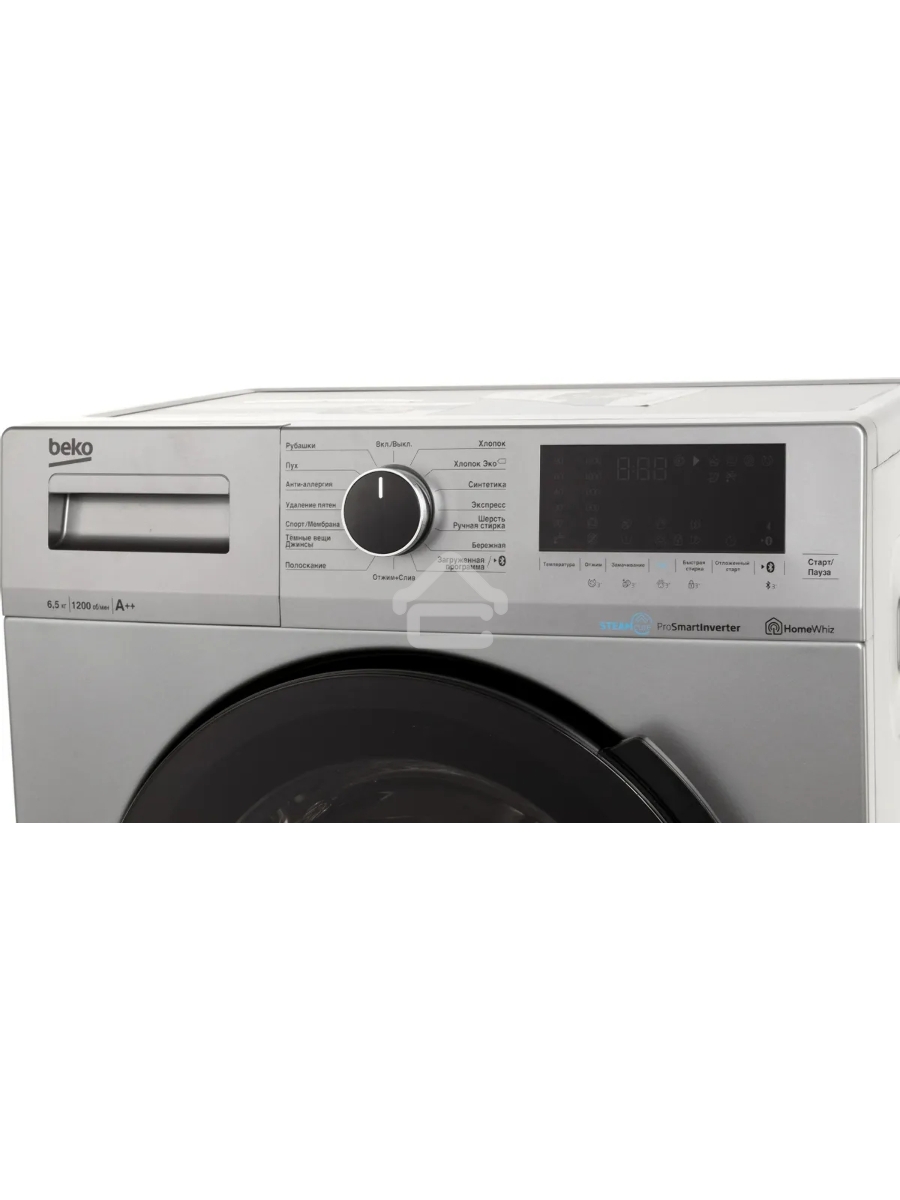 Стиральная машина Beko WSPE6H616S (7322610002) серебристый, загрузка фронтальная 6,5 кг, 1200 об/мин., класс: А++