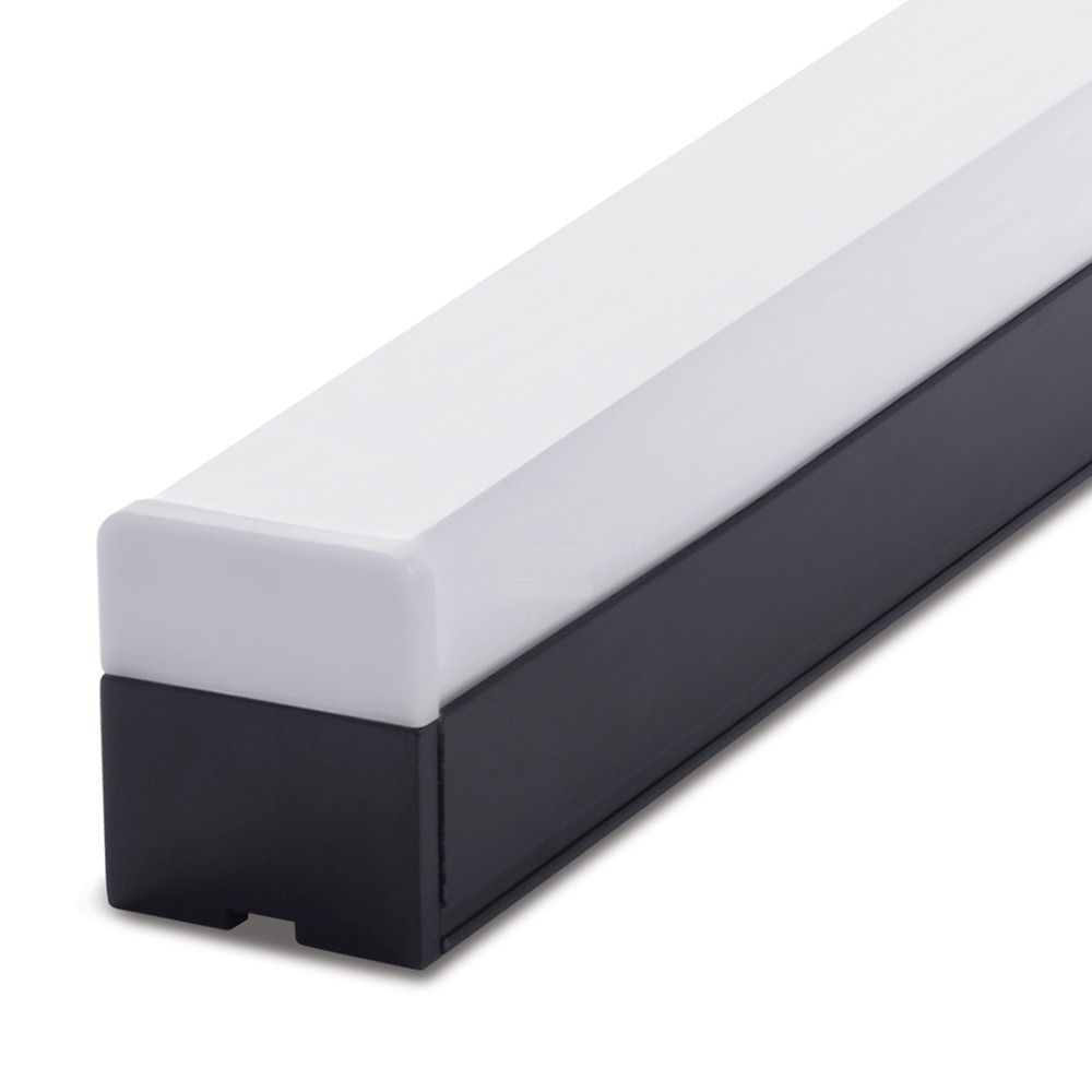 Светильник светодиодный Feron AL4020 ДПО-24вт 6500К 2400Лм линейный рассеиватель матовый в алюминиевом корпусе черный