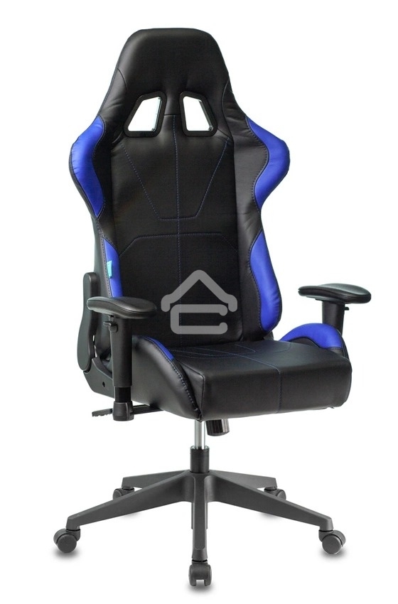 Кресло игровое Бюрократ VIKING 5 AERO BLUE черный/синий искусственная кожа