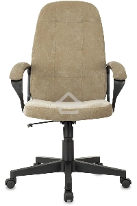 Кресло руководителя Бюрократ CH 002 Fabric Light-21 песочный,  крестов. пластик