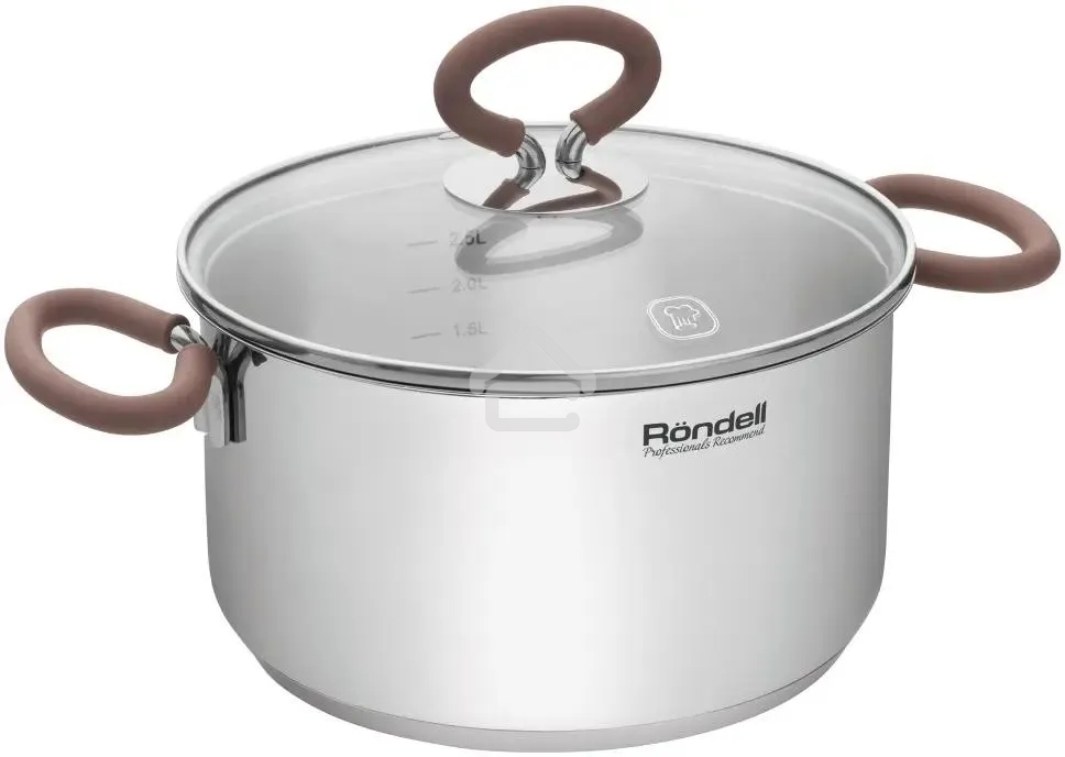 Кастрюля Rondell Etery RDS-1600 5.1л. d=24см (с крышкой) сталь