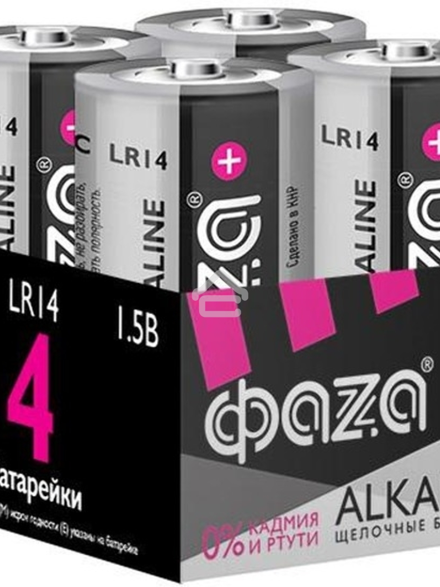 Элемент питания алкалиновый C/LR14 1.5В Alkaline Pack-4 (уп.4шт) ФАZА 5033160