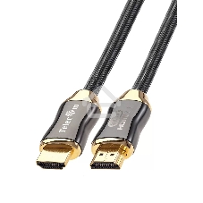 Кабель HDMI 19M/M,ver. 2.1, 8K@60 Hz 2m метал разъемы, нейлоновая оплетка Telecom <TCG300-2M>