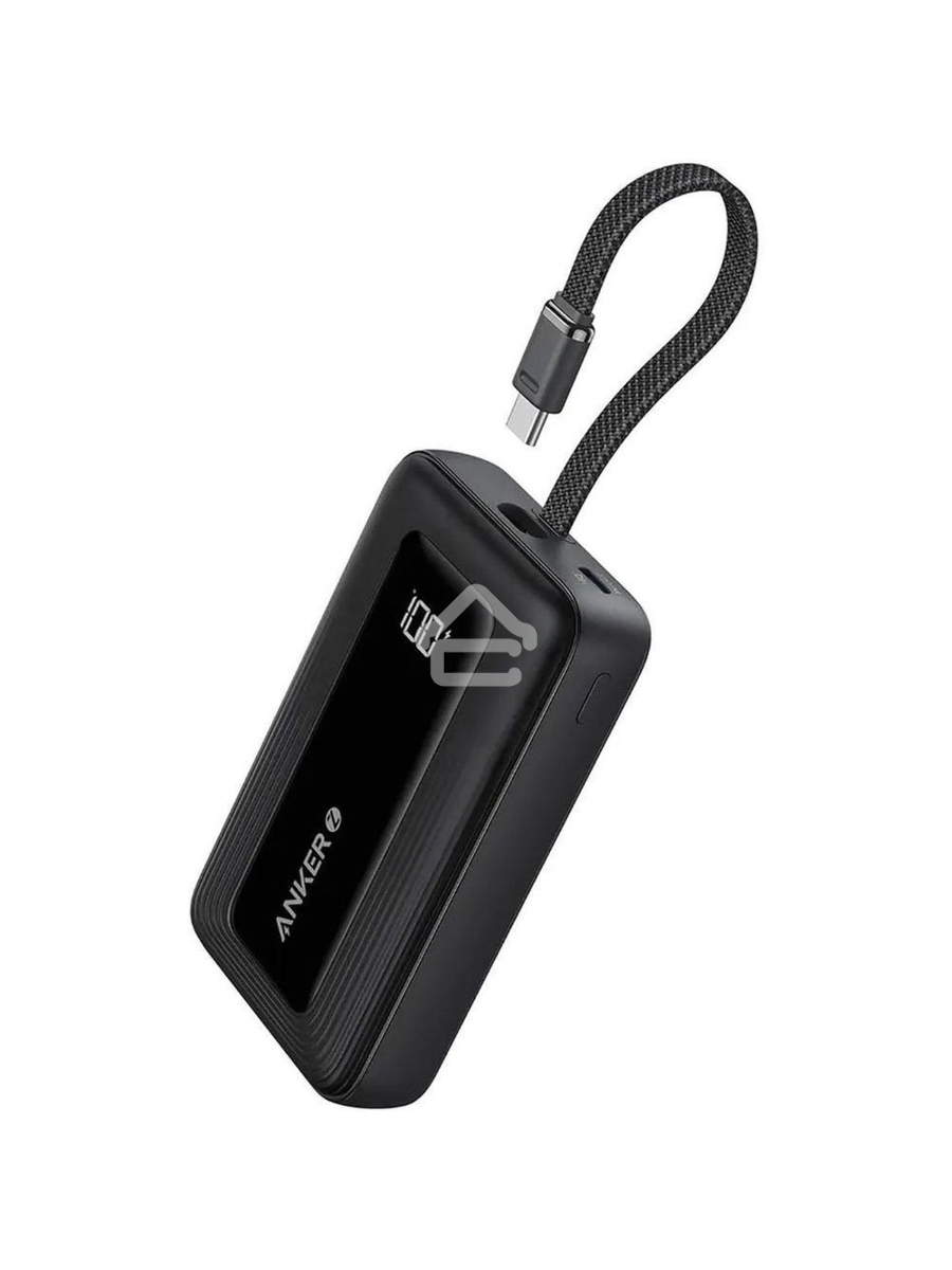 Внешний аккумулятор Anker Power Bank 20K, 30W, Built-In USB-C Cable Black