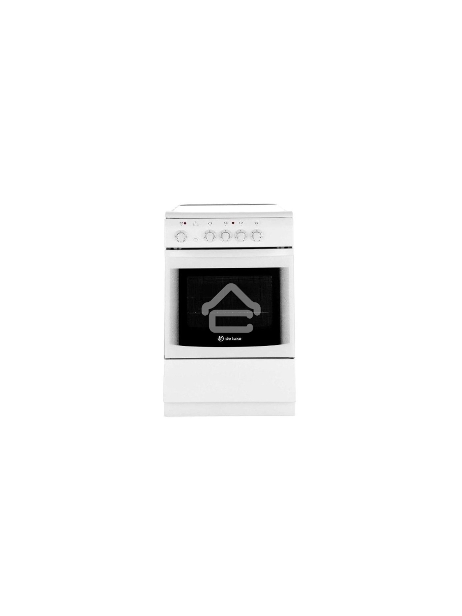 Плита электрическая De Luxe 506004.04ЭС белый, конфорок 4 шт, духовка 60 л, 50 см x 87 см x 60 см