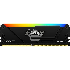 Оперативная память Kingston Fury Beast, DDR4, 8GB (1x8GB), 3200MHz, CL16, DIMM, с радиатором, RGB, черный