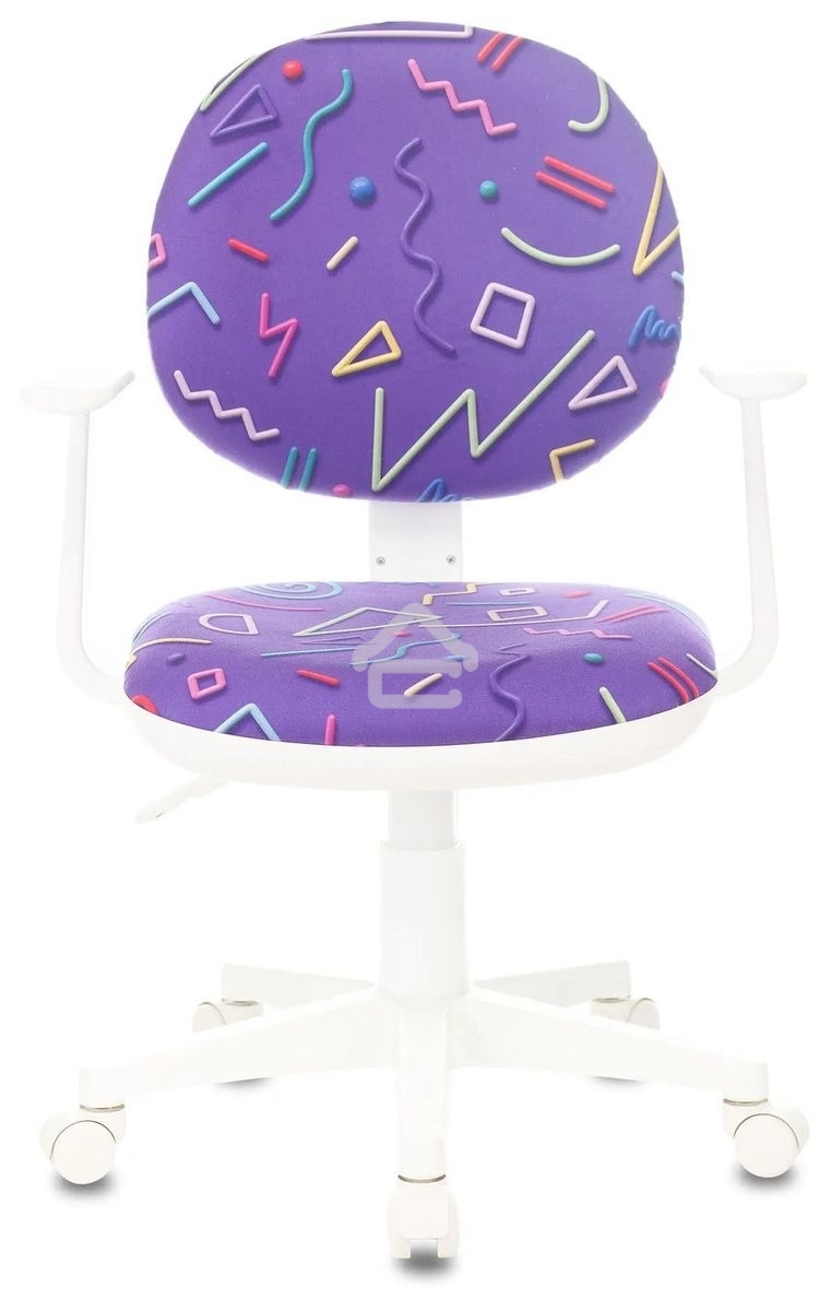 Кресло детское Бюрократ CH-W356AXSN Sticks 08 фиолетовый, крестовина пластик, пластик белый