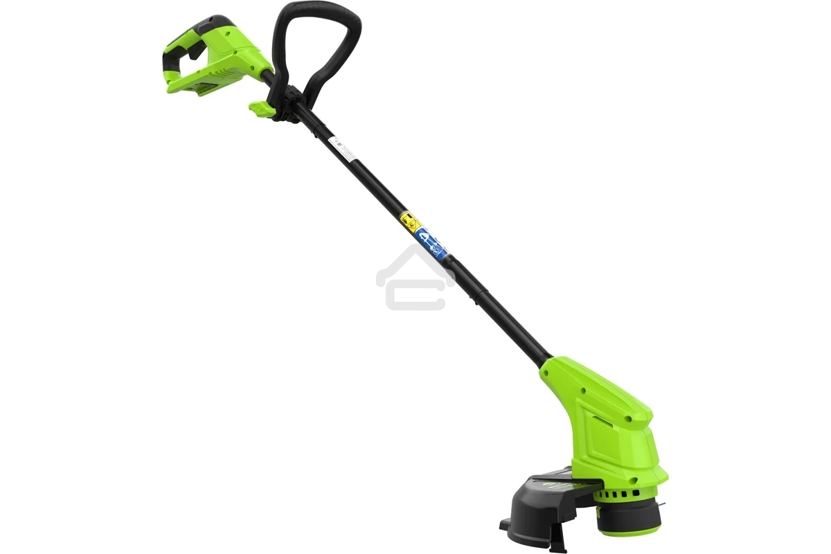 Триммер Greenworks 25 см, авт., 24V, с АБ 2 А.ч. и ЗУ слайдер 2,0А 2107207SA