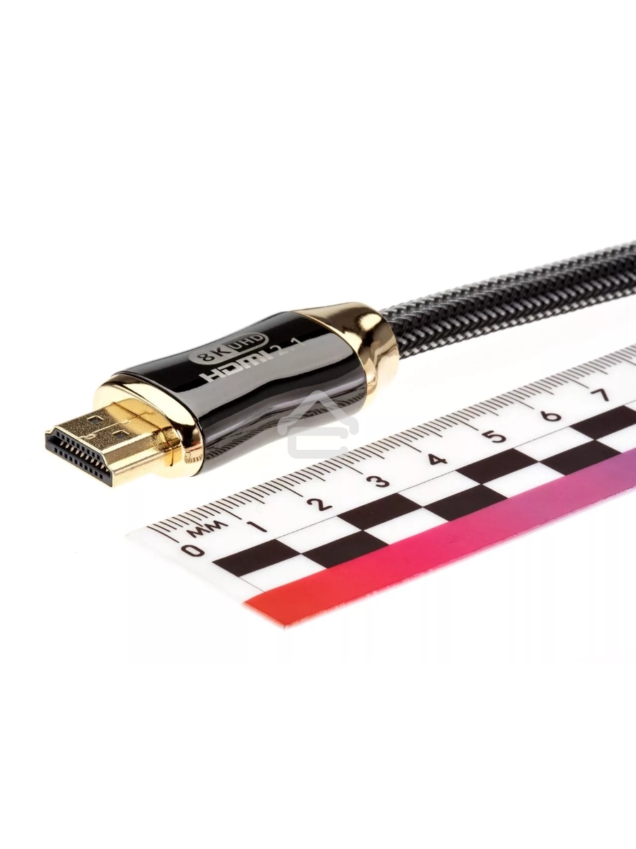 Кабель HDMI 19M/M,ver. 2.1, 8K@60 Hz 2m метал разъемы, нейлоновая оплетка Telecom <TCG300-2M>