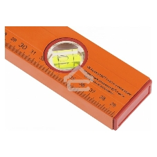 Уровень алюминиевый Sparta 400 мм, 3 глазка, желтый, линейка