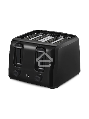 Тостер BQ T4001 Black, Мощность 1400 Вт, 6 степеней поджаривания