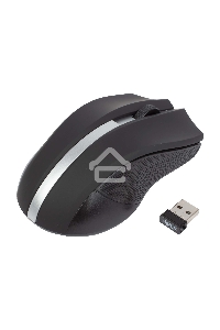 Мышь беспроводная HIPER HOMW-072 черный/серебристый, 1000 dpi, радиоканал, USB, кнопки - 3