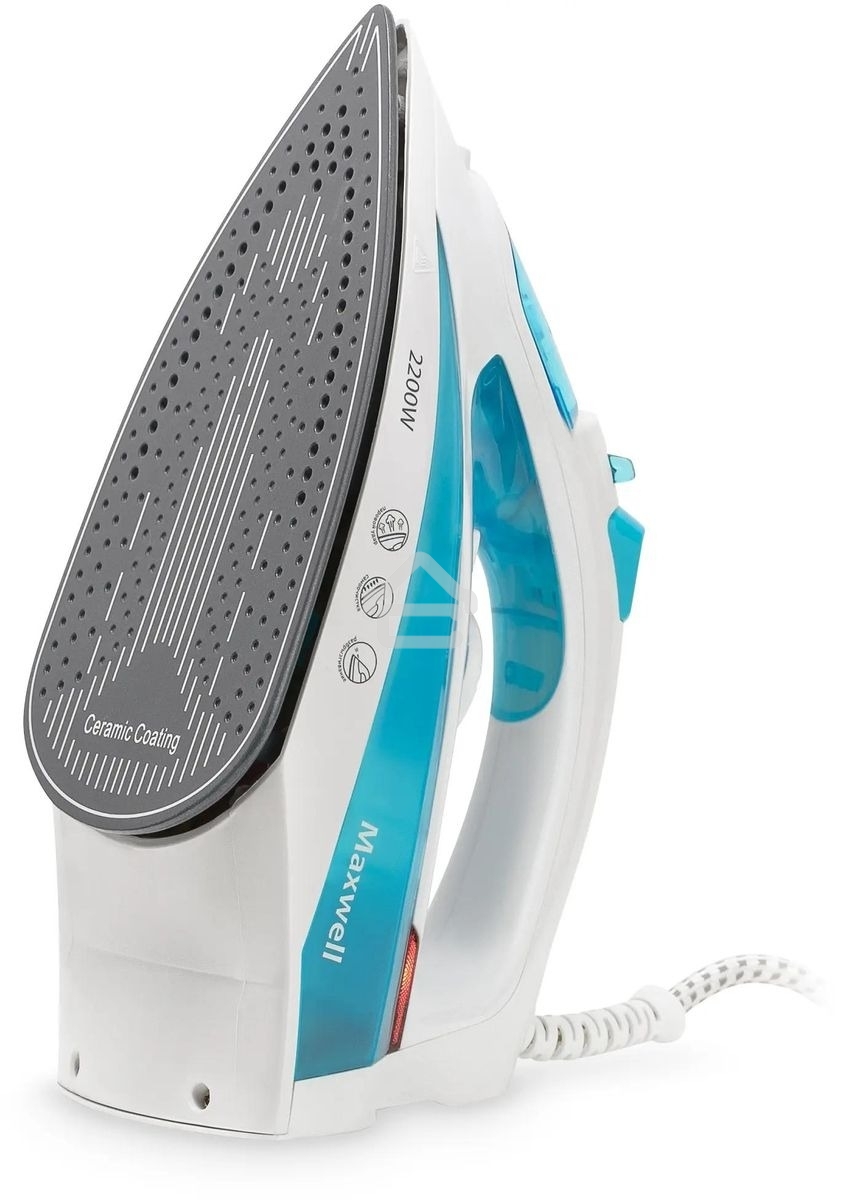 Утюг Maxwell MW-3055B белый/голубой 2200W