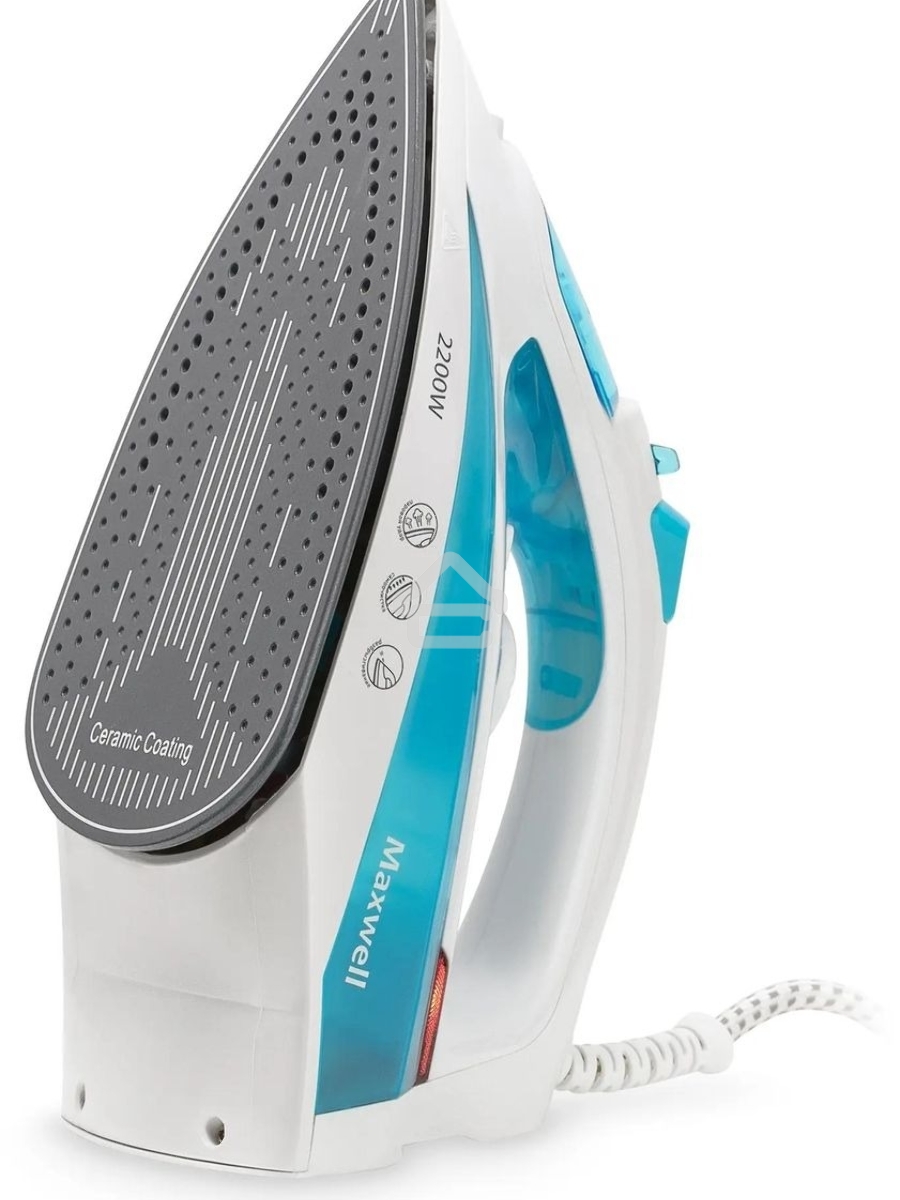 Утюг Maxwell MW-3055B белый/голубой 2200W