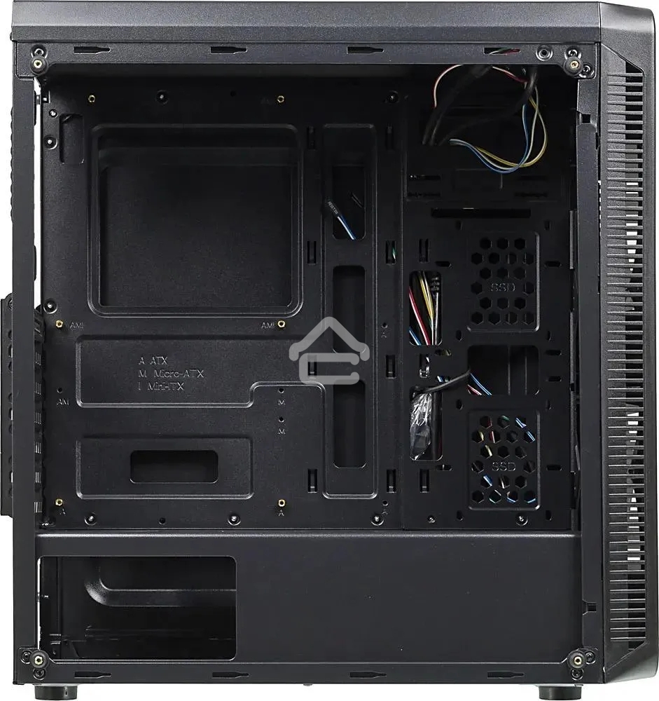 Компьютерный корпус Accord JP-X черный без БП ATX 2xUSB2.0 1xUSB3.0 bott PSU