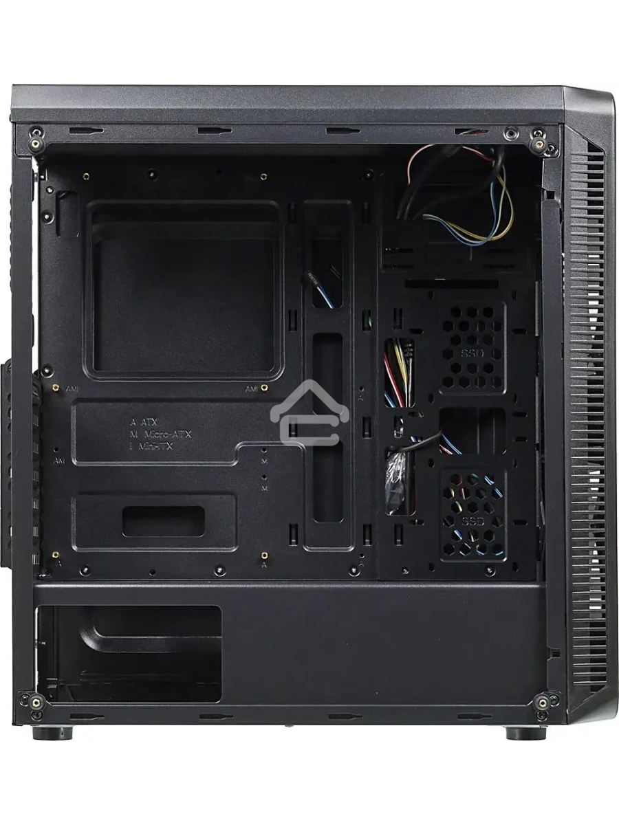 Компьютерный корпус Accord JP-X черный без БП ATX 2xUSB2.0 1xUSB3.0 bott PSU