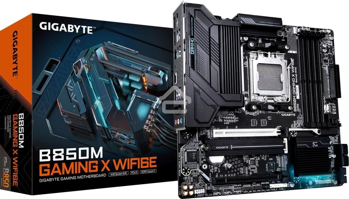 Материнская плата Gigabyte B850M GAMING X WIFI6E/WF6E, Socket AM5, AMD B850, 4xDDR5, 4xSATA, 2xM.2, 1xPCI-E 5.0 x16, 1xPCI-E 3.0 x4, 1xHDMI, 2xDP, 1x 2.5Gb LAN, 1xUSB-C 3.2 Gen 2, 1xUSB-A 3.2 Gen 2, 2xUSB-A 3.2 Gen 1, 4xUSB-A 2.0, 3x3.5 мм, 7.1, Micro-ATX