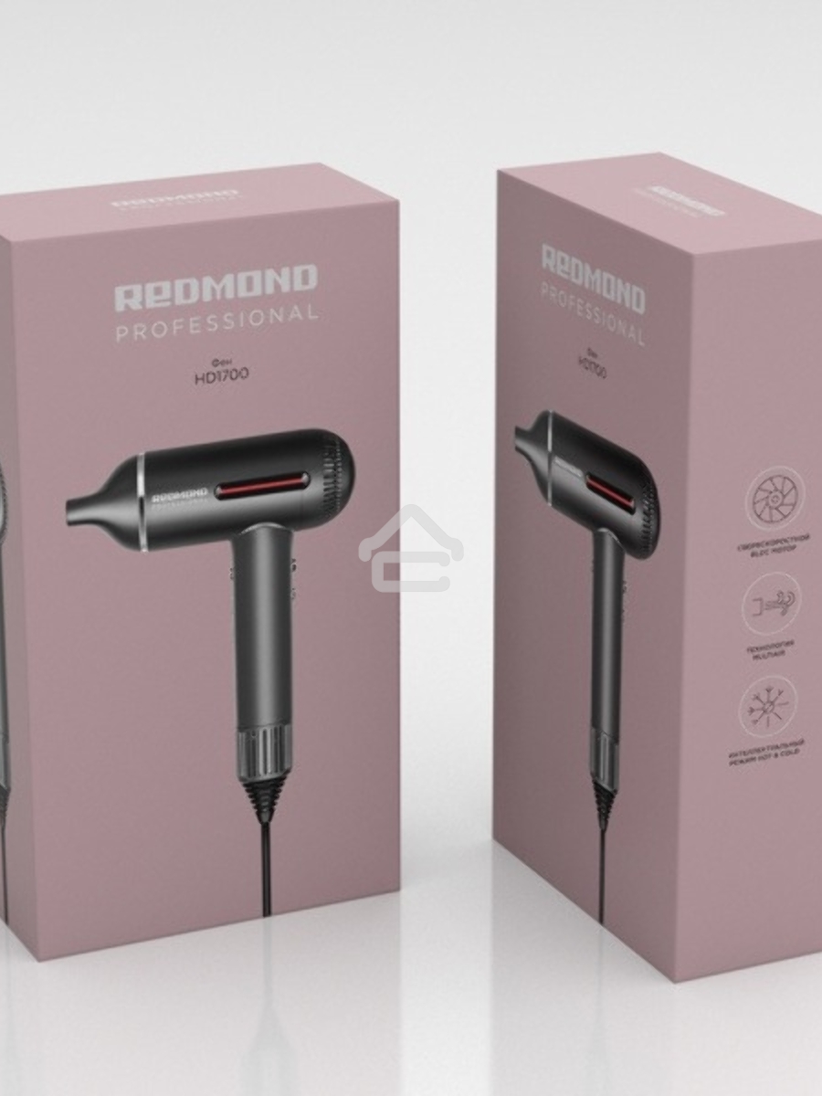 Фен Redmond HD1700 1500Вт серый/коричневый