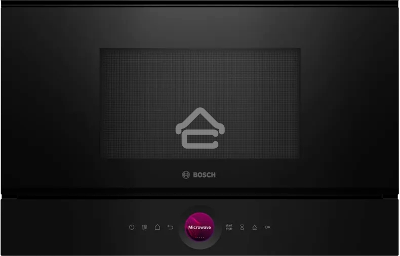 Встраиваемая микроволновая печь Bosch BER7321B1 900Вт, 5 режимов, кварцевый гриль,инвертер, 21 л, черный, петли справа
