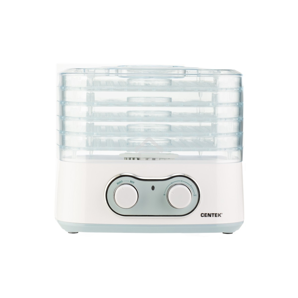 Сушилка для овощей Centek CT-1659 (белый), ОБЪЕМ 5 л, 270Вт, 5 поддонов, механическое управление