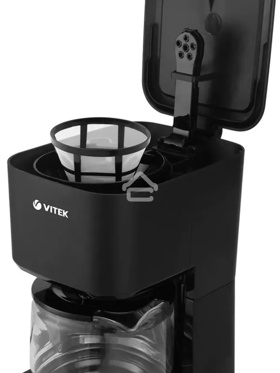 Кофеварка капельная Vitek VT-8386 черный, исп. кофе - молотый, 0,75 л, 630 Вт