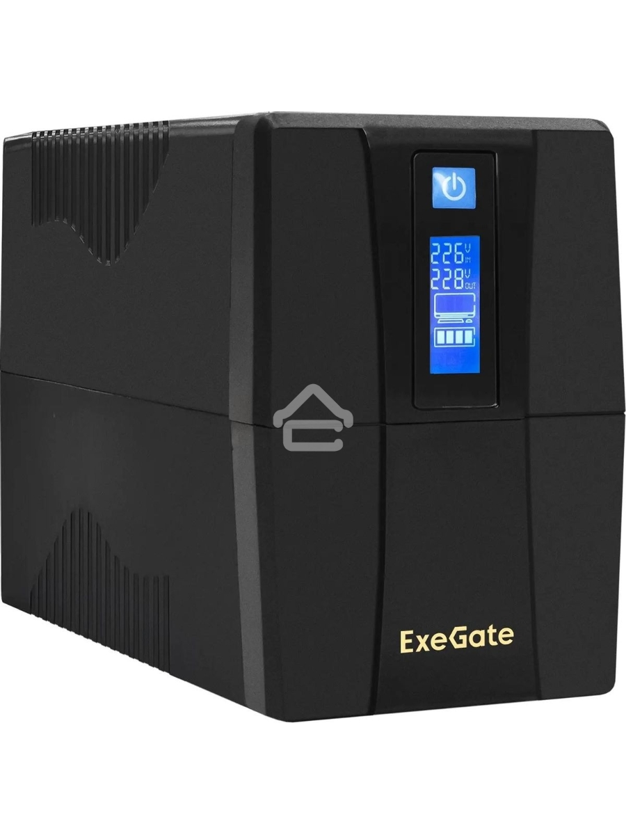 Источник бесперебойного питания ExeGate EP285580RUS SpecialPro Smart LLB-600.LCD.AVR.EURO.RJ.USB<600VA/360W, LCD, AVR, 2 евророзетки, RJ45/11, USB, Black>