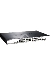 Управляемый стекируемый коммутатор D-Link DGS-1510-28XMP/A1A SmartPro с 24 портами 10/100/1000Base-T с поддержкой РоЕ и 4 портами 10G Base-X SFP+