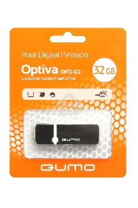 Флэш Диск USB 2.0 QUMO 32GB Optiva 02 Black QM32GUD-OP2-black