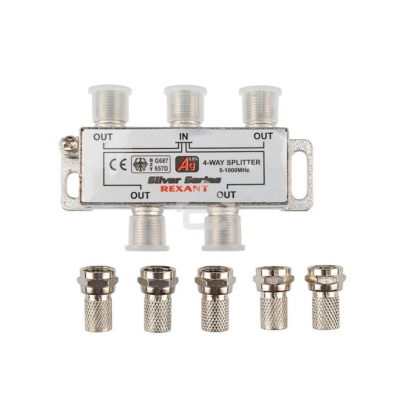 Делитель ТВ х 4 + 5шт. F 