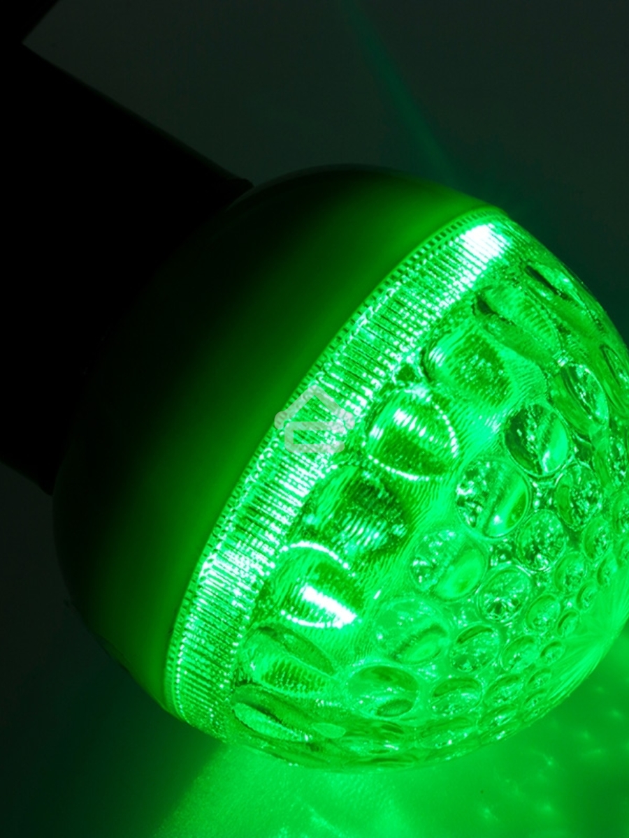 Лампа шар e27 9 LED  Ø50мм зеленая