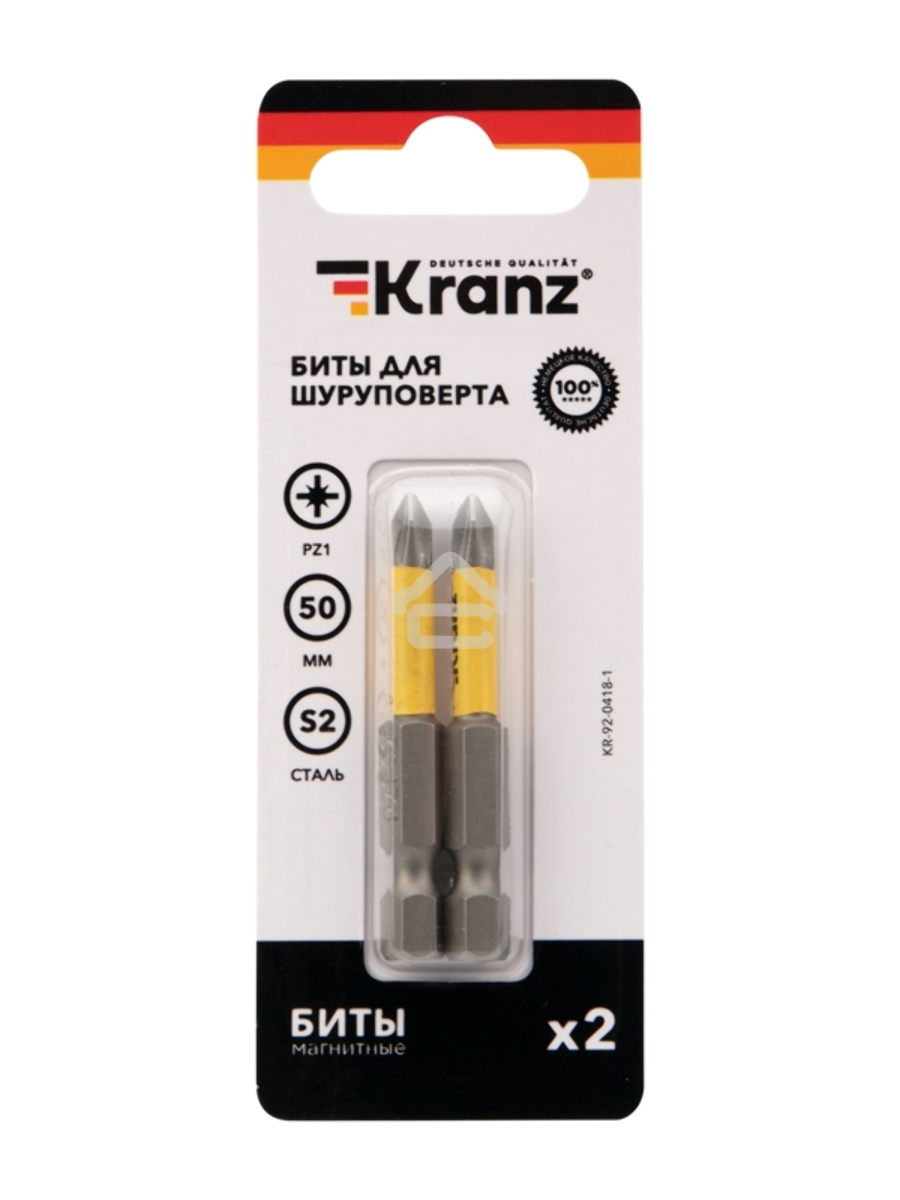 Бита для шуруповерта KRANZ PZ1х50 мм (2 шт./уп.)