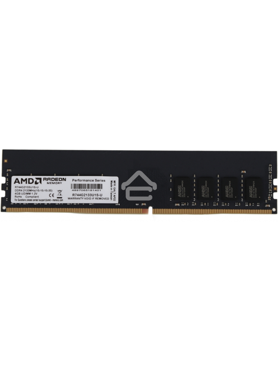 Оперативная память AMD Radeon R7, DDR4, 4GB (1x4 GB), 2133 MHz, CL15, DIMM