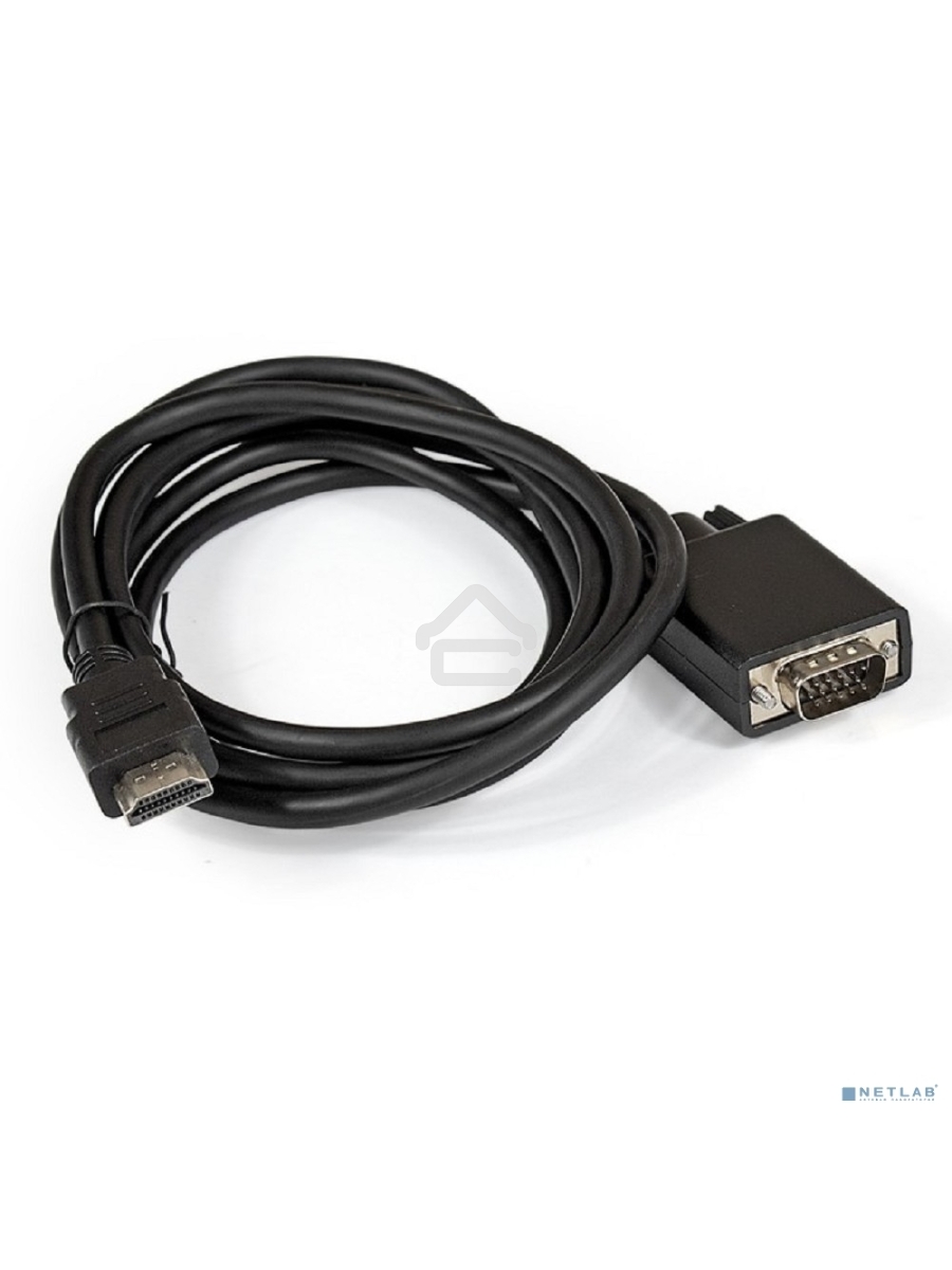 Кабель-переходник HDMI-VGA ExeGate EX-CC-HDMIM-VGAM-1.8 (19M/15M, 1,8м)
