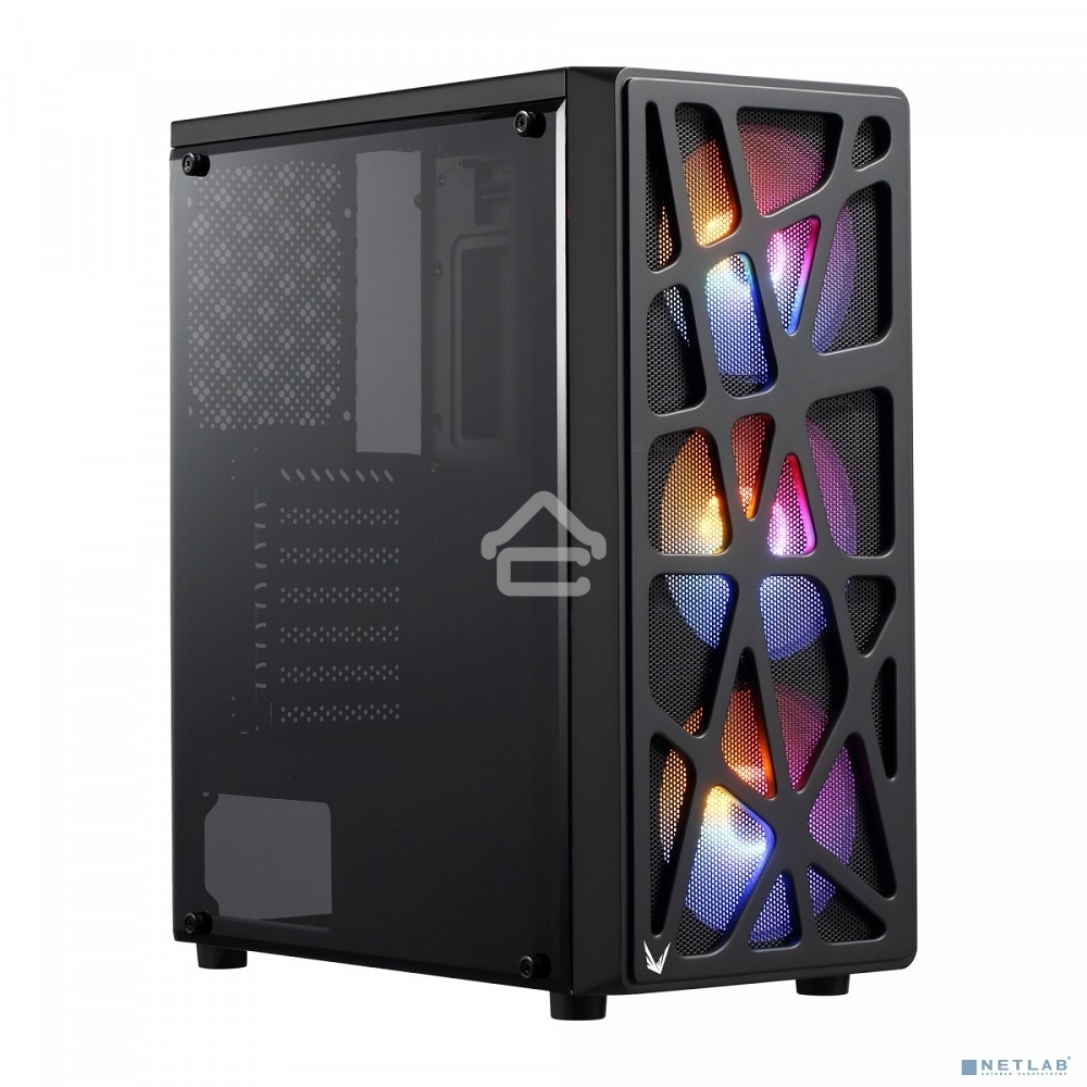 Компьютерный корпус Aerocool/Formula MANA черный без БП ATX 6x120мм 2xUSB 2.0 1xUSB 3.0 audio bott PSU